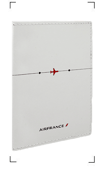 Air France / PASSPORT CASE TRICOLORE BLANC